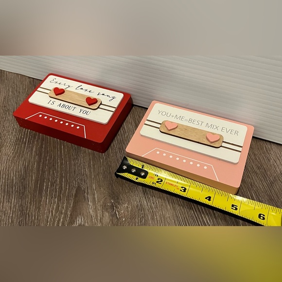 Must-have for ‘80’s fans!! 2 Super Cute Wooden Cassette Tapes Decoration… - Picture 3 of 3
